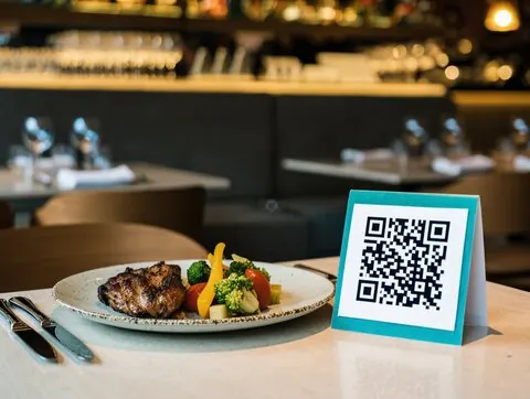 QR code example for Restaurants, bars & cafés